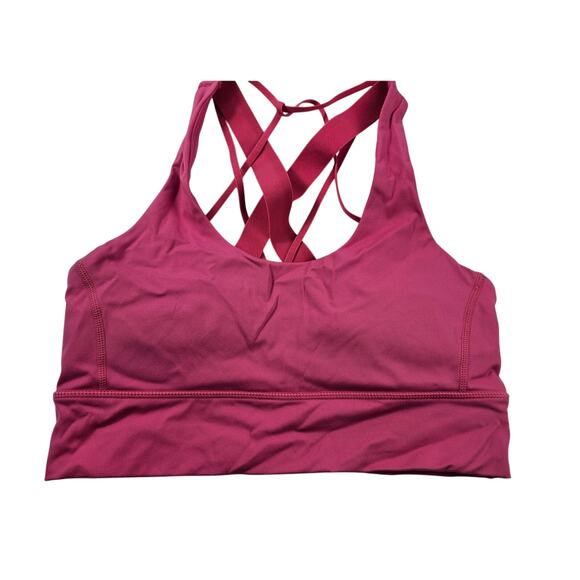Hot pink padded balance athlwtics aura strappy sports bra full coverage sport M - Picture 3 of 12